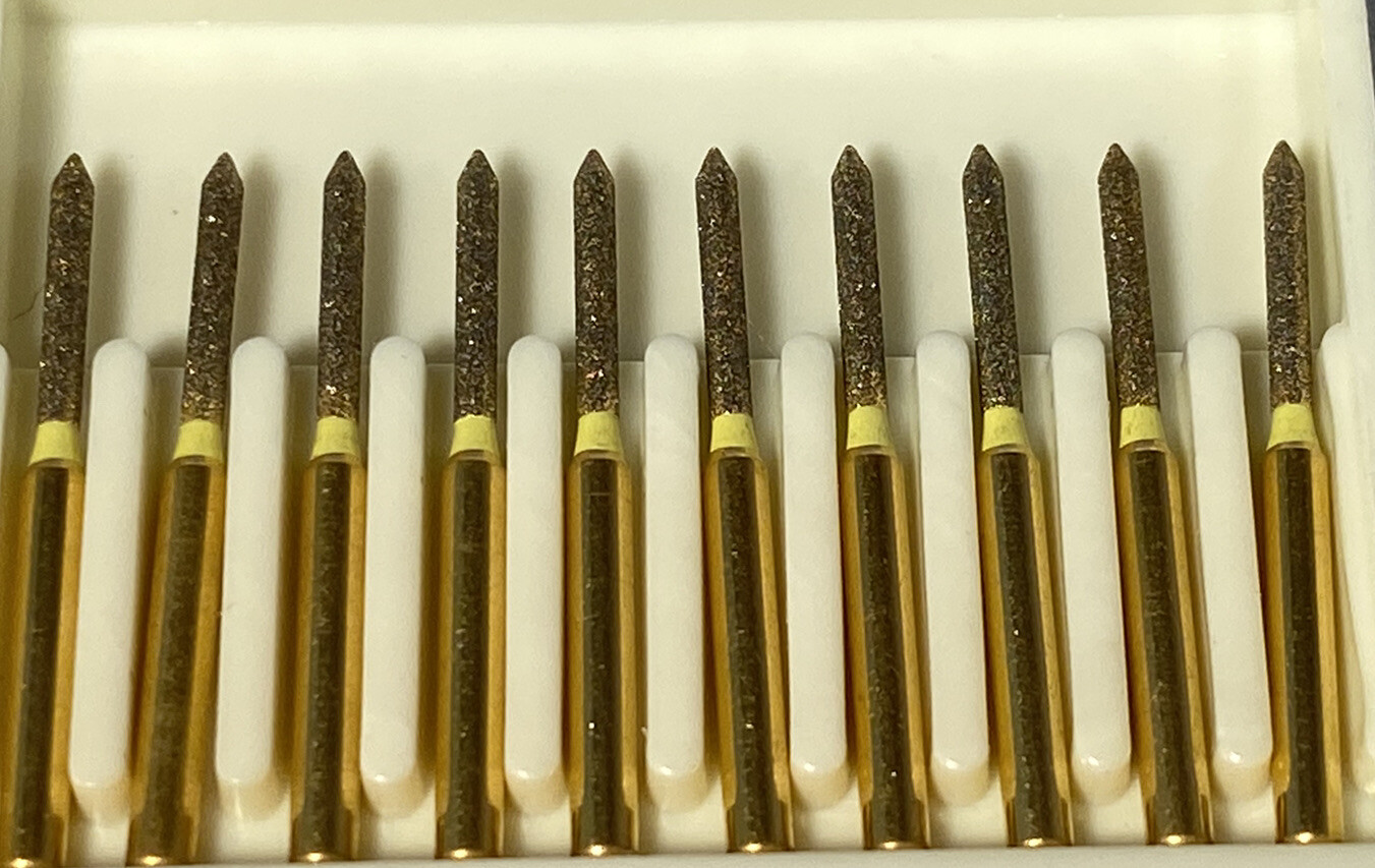 Beveled Cylinder FG Diamond 1.2mm 20x High Quality GoldBurs G/130(885)012Sxf
