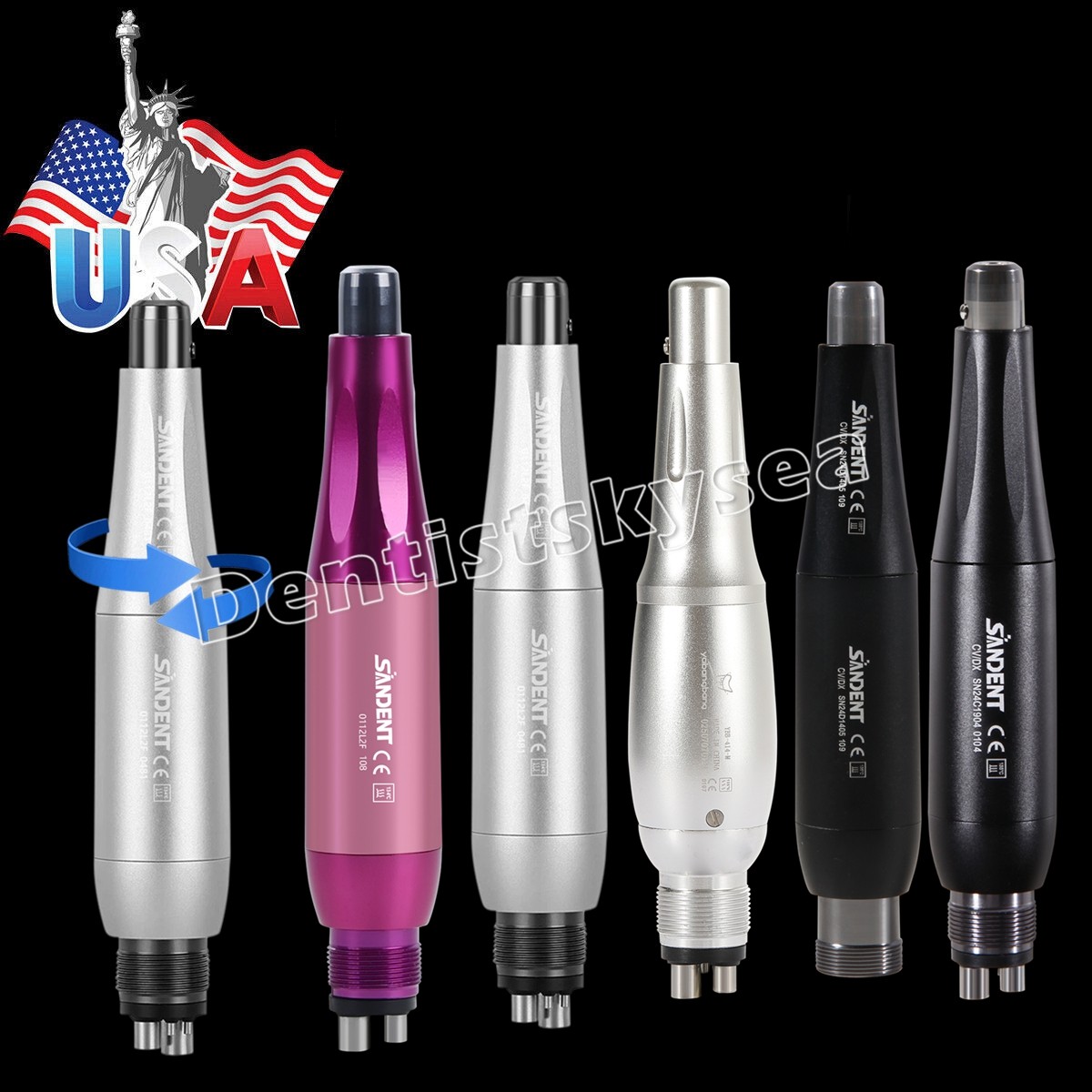 Dental Cordless Hygiene Prophy Handpiece/Prophy Angles 4:1 Air Motor 4H/2Hole