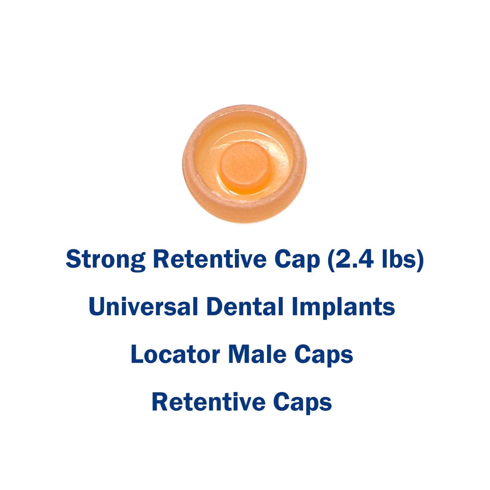 US 20pcs Overdenture Abutment Removable Locator Male Caps Retentive Cap 2.4 lbs