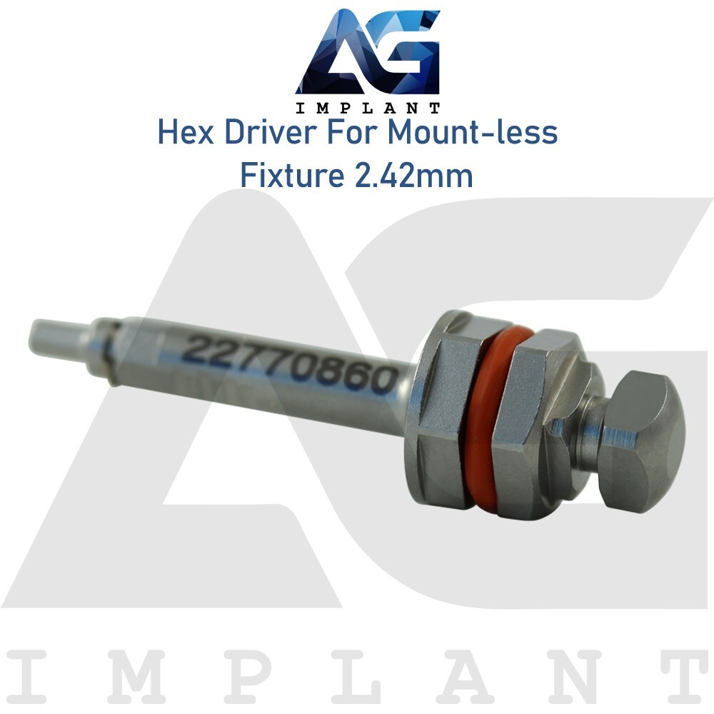 5 Dental Hex Driver For Mount-less Fixture 2.42mm L10mm / 15mm Stainless Steel