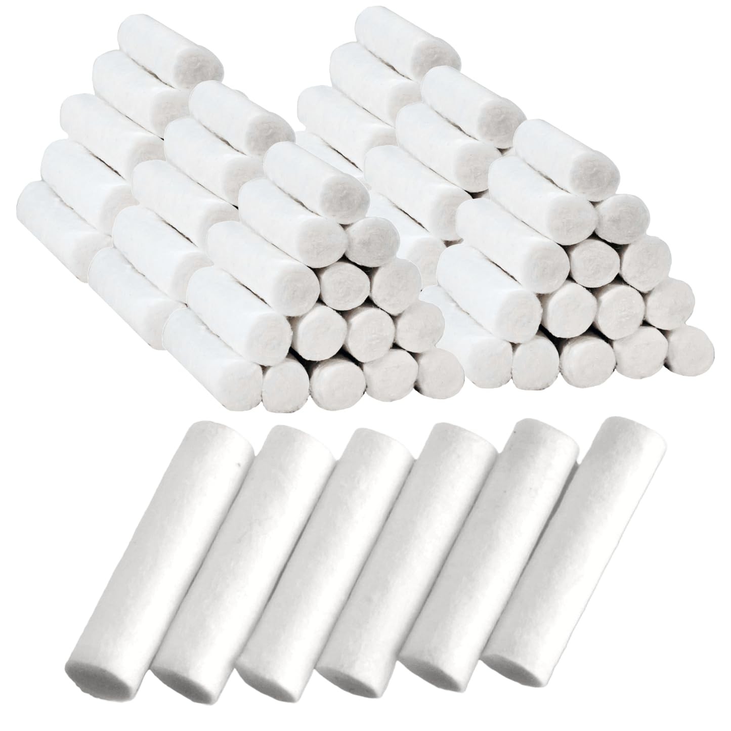 Vakly Dental Cotton Rolls #2 Medium 1.5 in (100 100 Count (Pack of 1), White