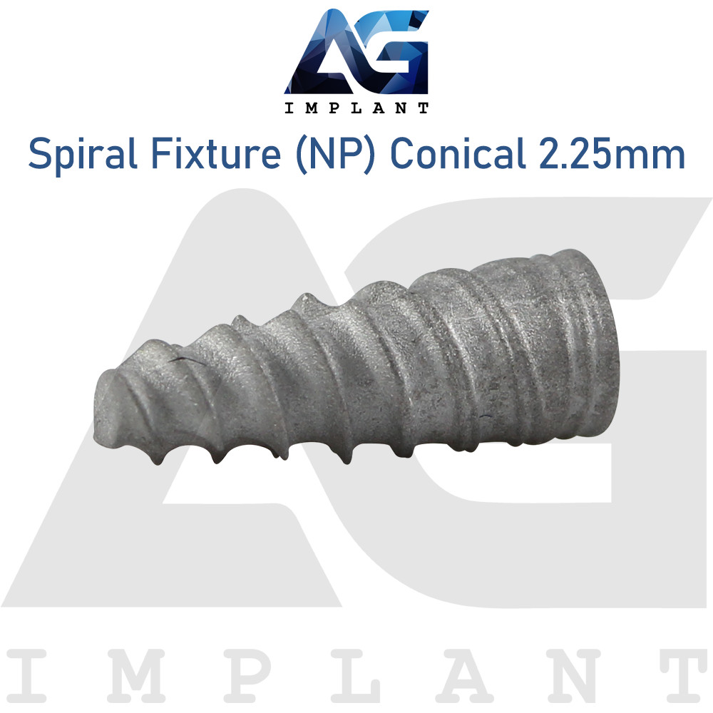 Spiral Fixture Narrow Platform (NP) Conical Connection Hex 2.25mm Dental SLA