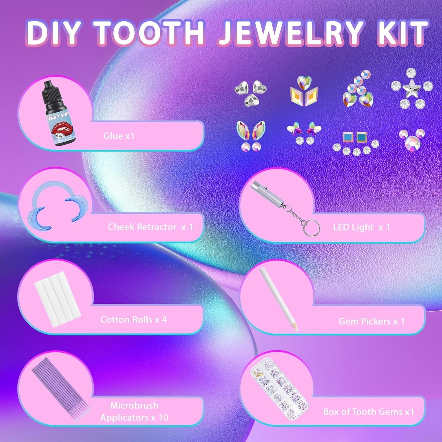 Professional Tooth Gems Starter Set – Create Your Unique Smile Effortlessly