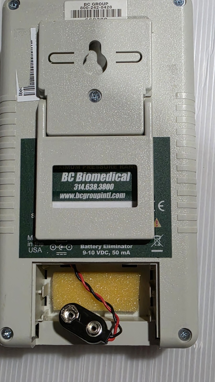 Lot of (2) BC Biomedical Digital Pressure/Vac Meter DPM-2350