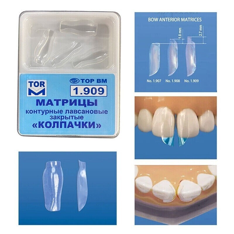 Dental Clear Matrix Anterior Matrices Fits Bioclear L/M/S Mixed Matrice TOR VM