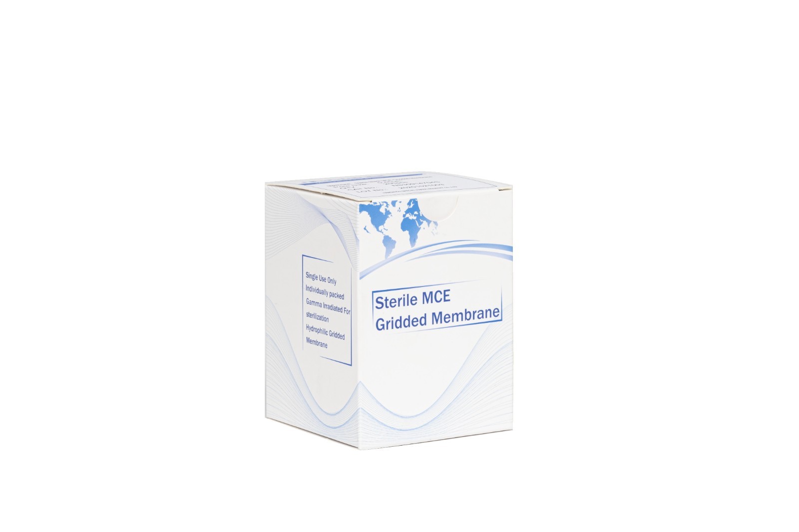 200pc Sterile MCE Membrane Filter, Black Grid, 50mm, 0.45um, Individually Packed