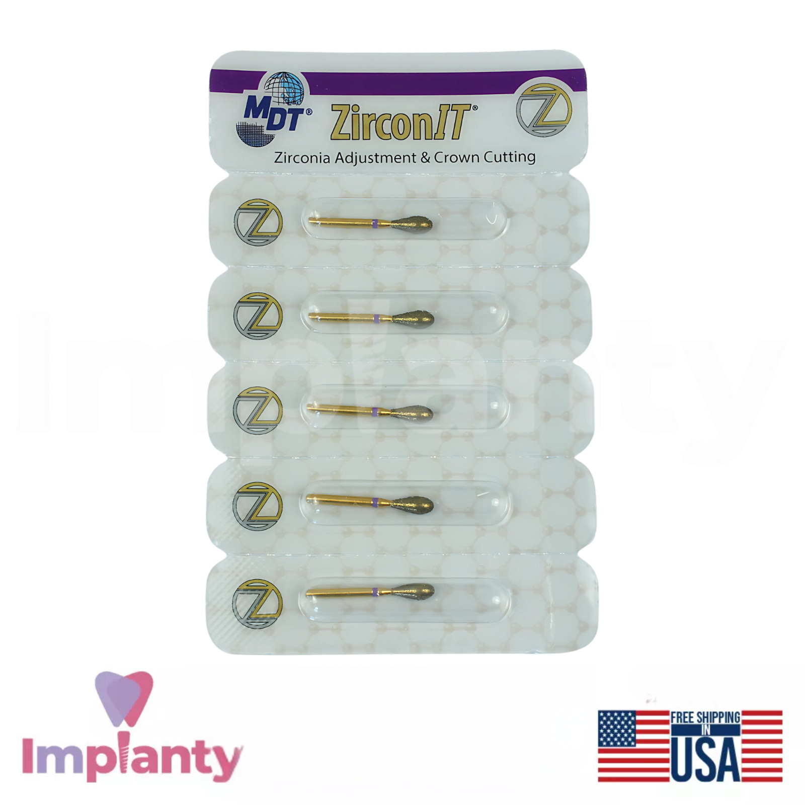 MDT Dental Football FG ZirconIT ADJ Diamond Burs Z276 Crown Preparation Tool