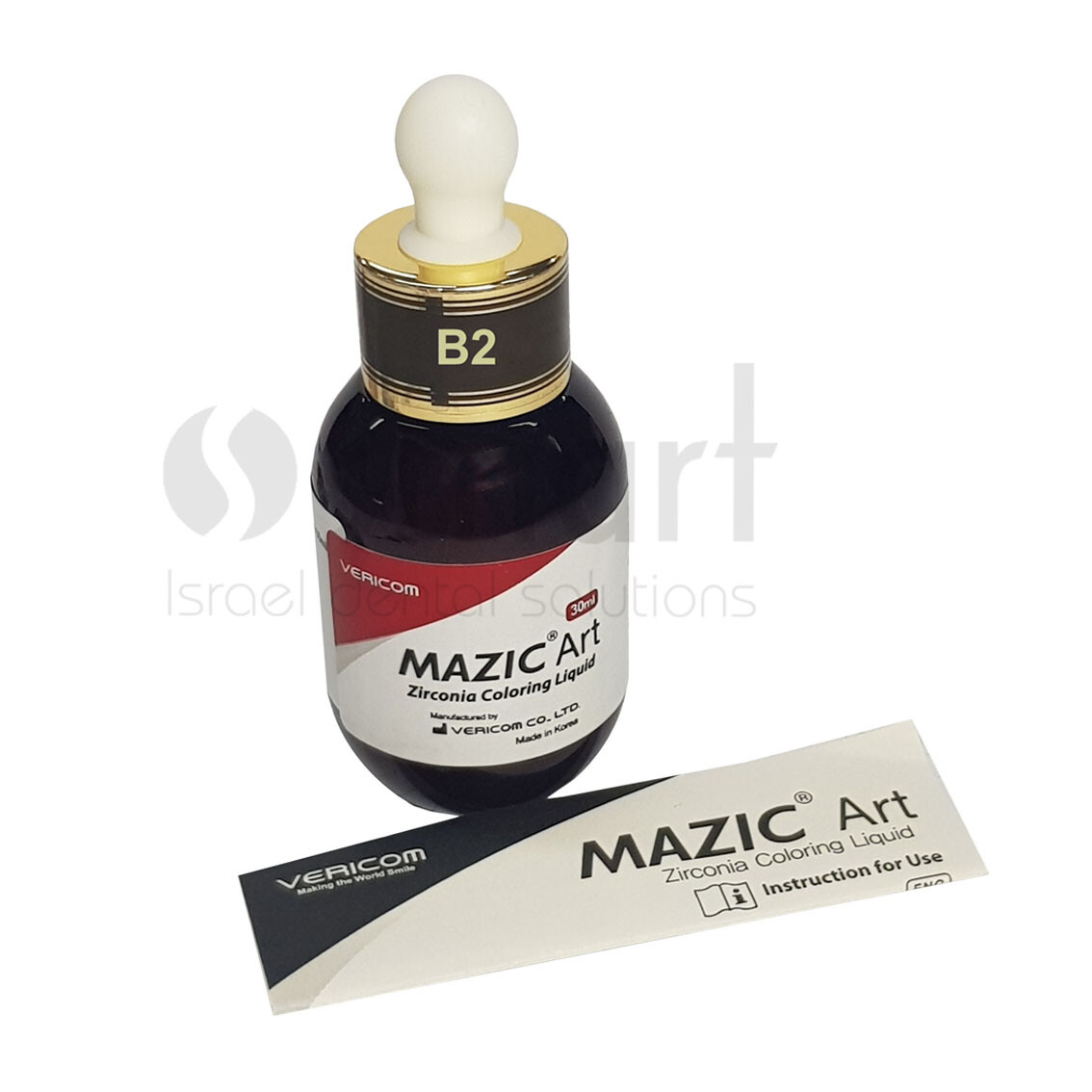 LOTX2 Dental not sintered zirconia shade color liquid 30ml MazicArt Vericom B2