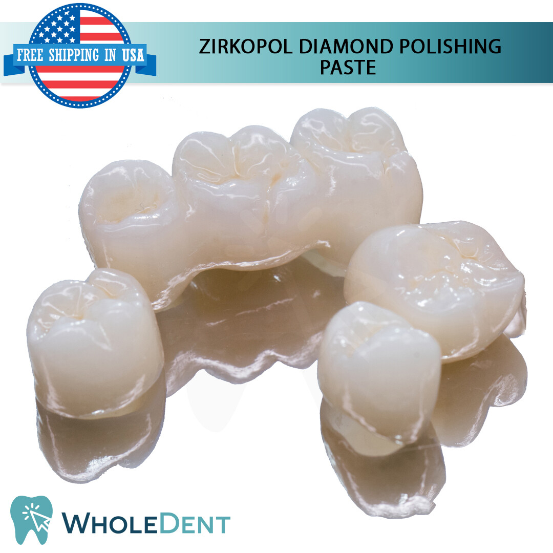 Zirkopol Diamond Polishing Paste Dental Zirconia Ceramics Handpiece Finish 30g