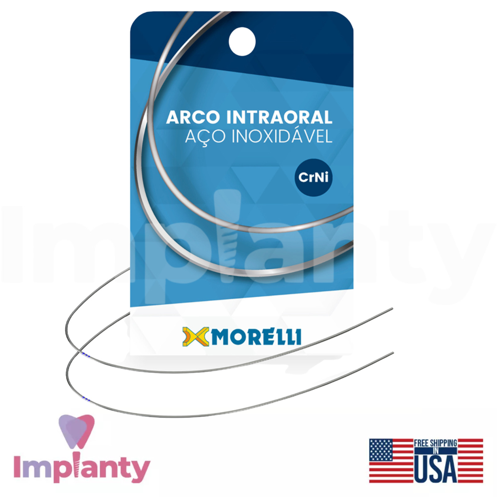 Morelli Cr-Ni Stainless Steel Rectangular Archwire 10pcs 0rthodontic Alignment
