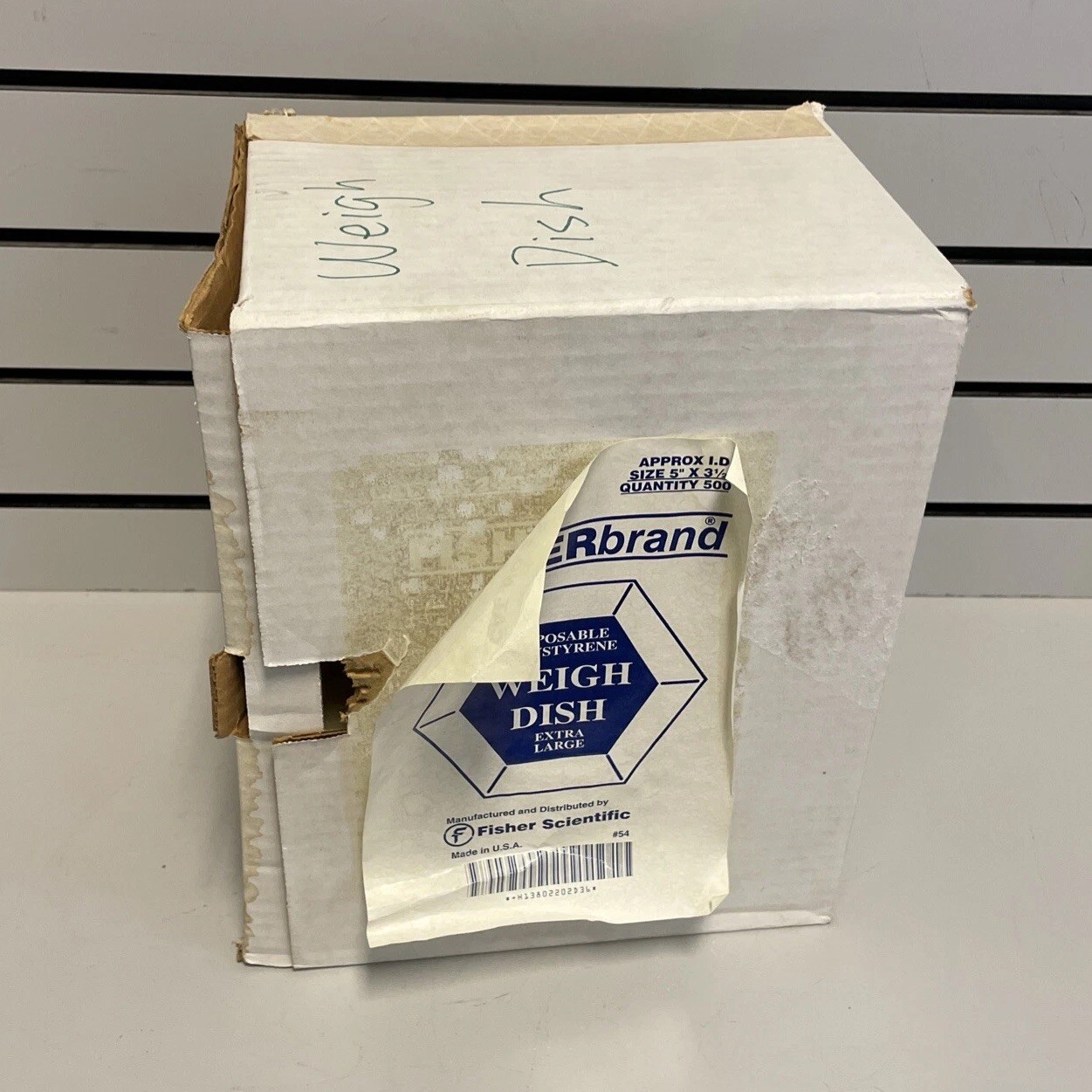 Fisher Scientific 2-202D Hexagonal Weigh Dish 5 x 3.5” Quantity: 500 – NOS