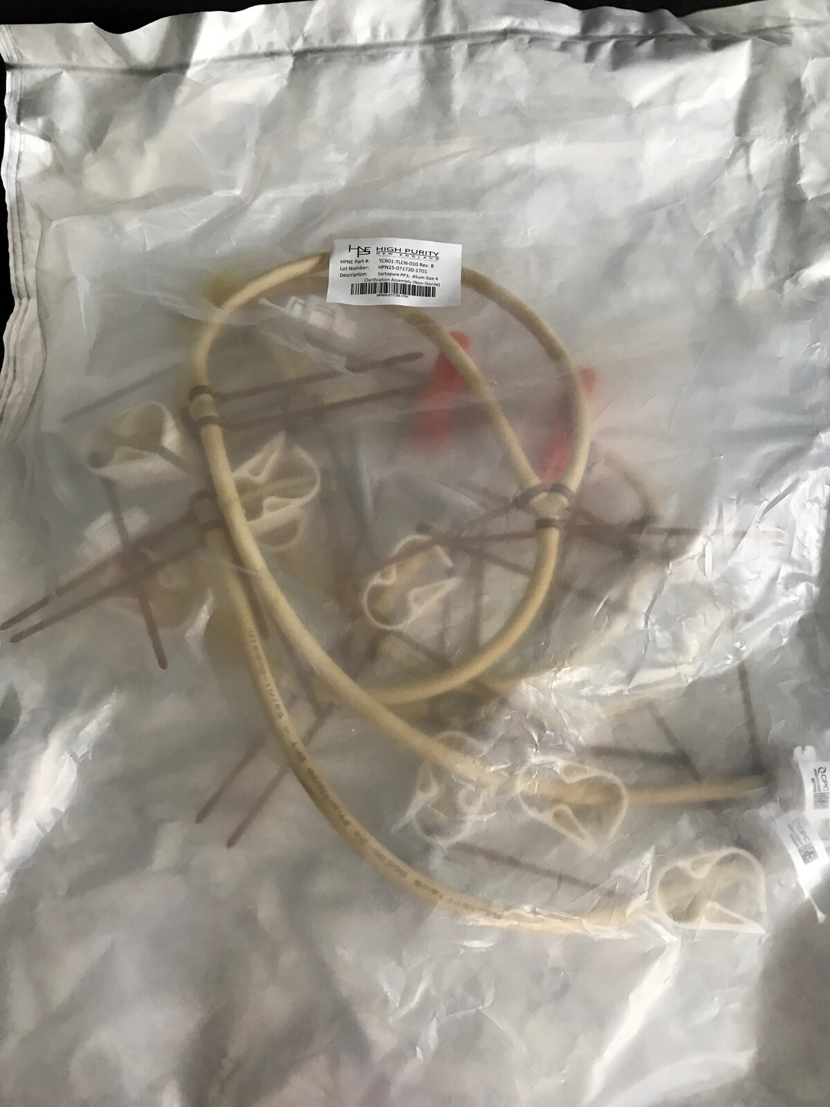 HIGH PURITY Sartopure PP3 Flow Path Filter Assembly 0.45um Size 4 TCR01-TLCN-010