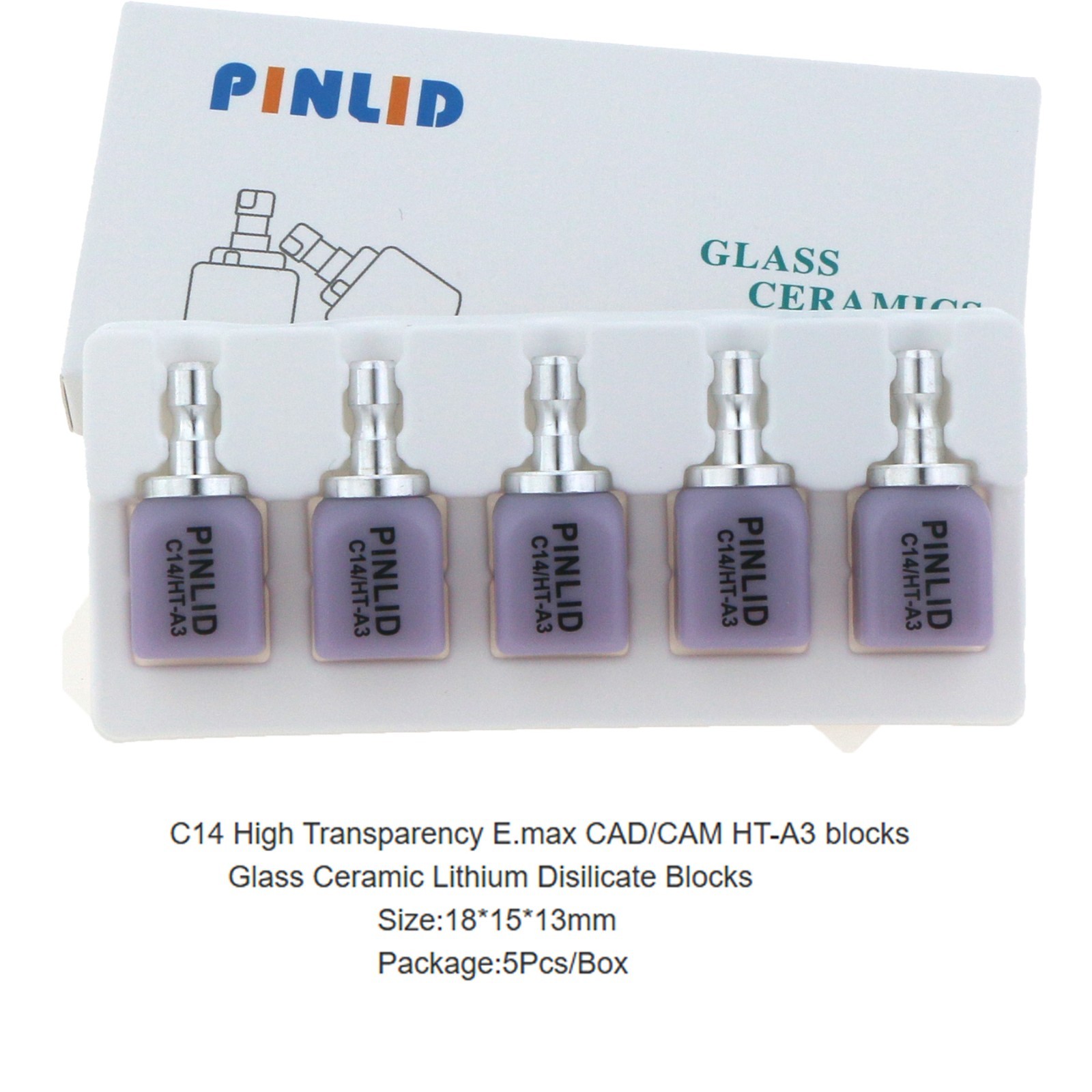 IPS e.max CAD CEREC InLab Dental Lithium Dislicate Class Ceramic Block HT A3 C14