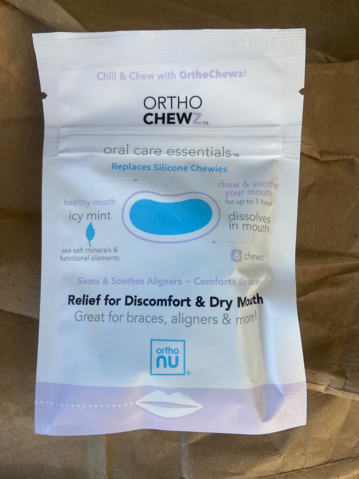 OrthoNu Ortho Chewz. 5pk eases discomfort from retainers and braces