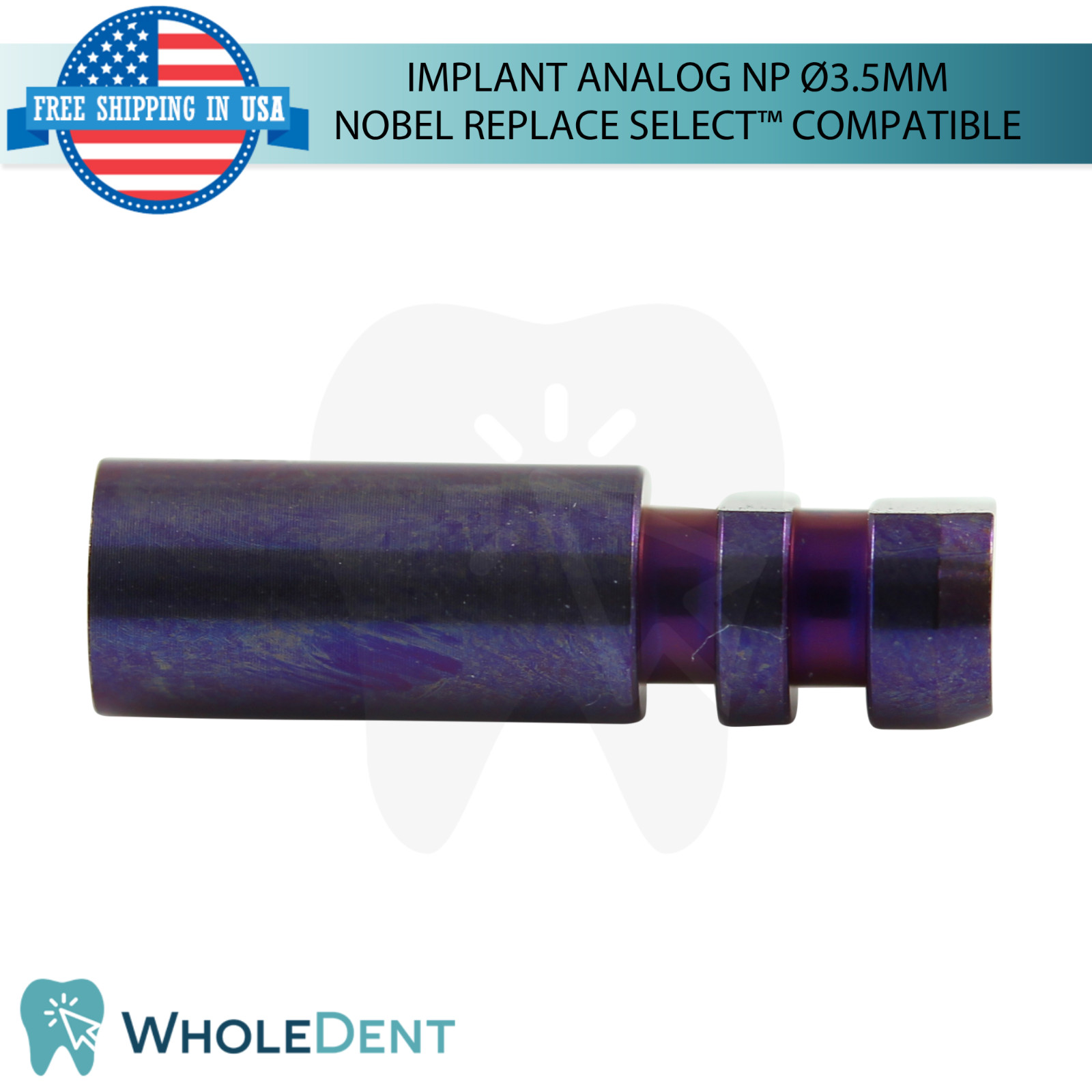 1x Dental Fixture Analog Ø3.5mm Narrow NP N0bel Replace Select™ Compatible
