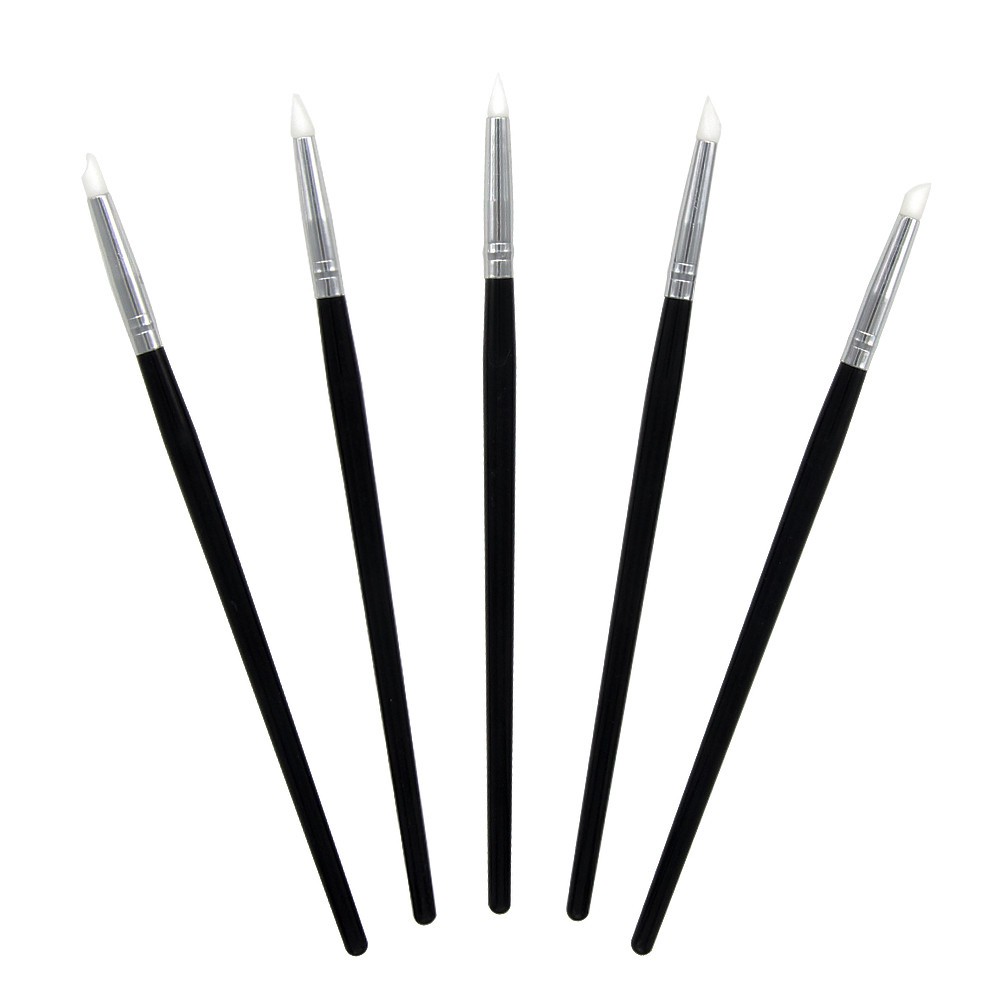 5pcs/Set Dental Composite Resin Porcelain Brush Pens Shaping Silicone Tooth Tool