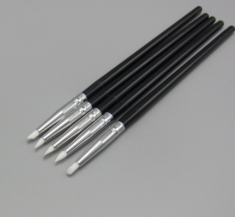 5Pcs/Pack Dental Resin Brush Pens Soft Silicone Teeth Whitening Shaping