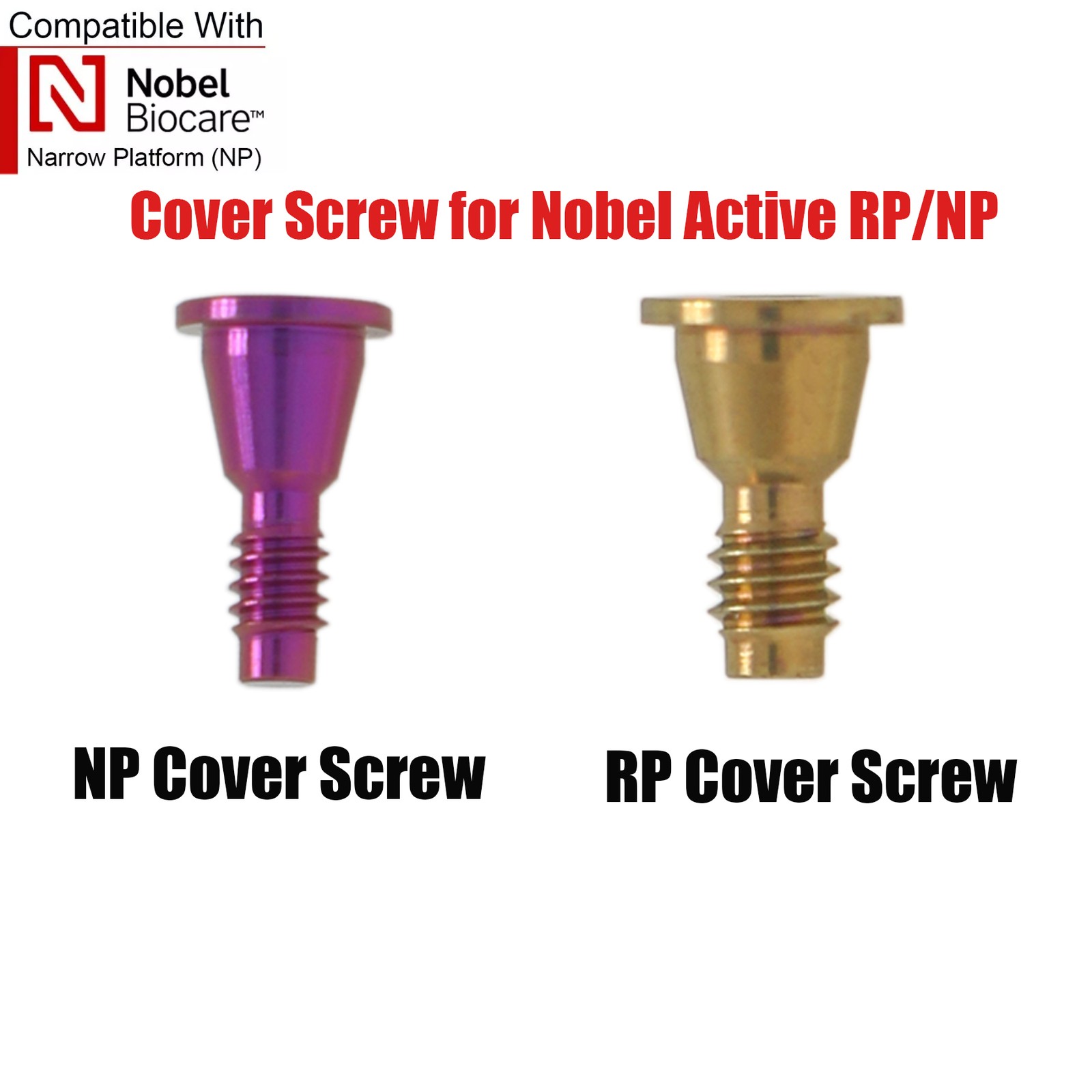Dental RP NP Healing Abutment Compatible NobelActive Internal Conical Connection