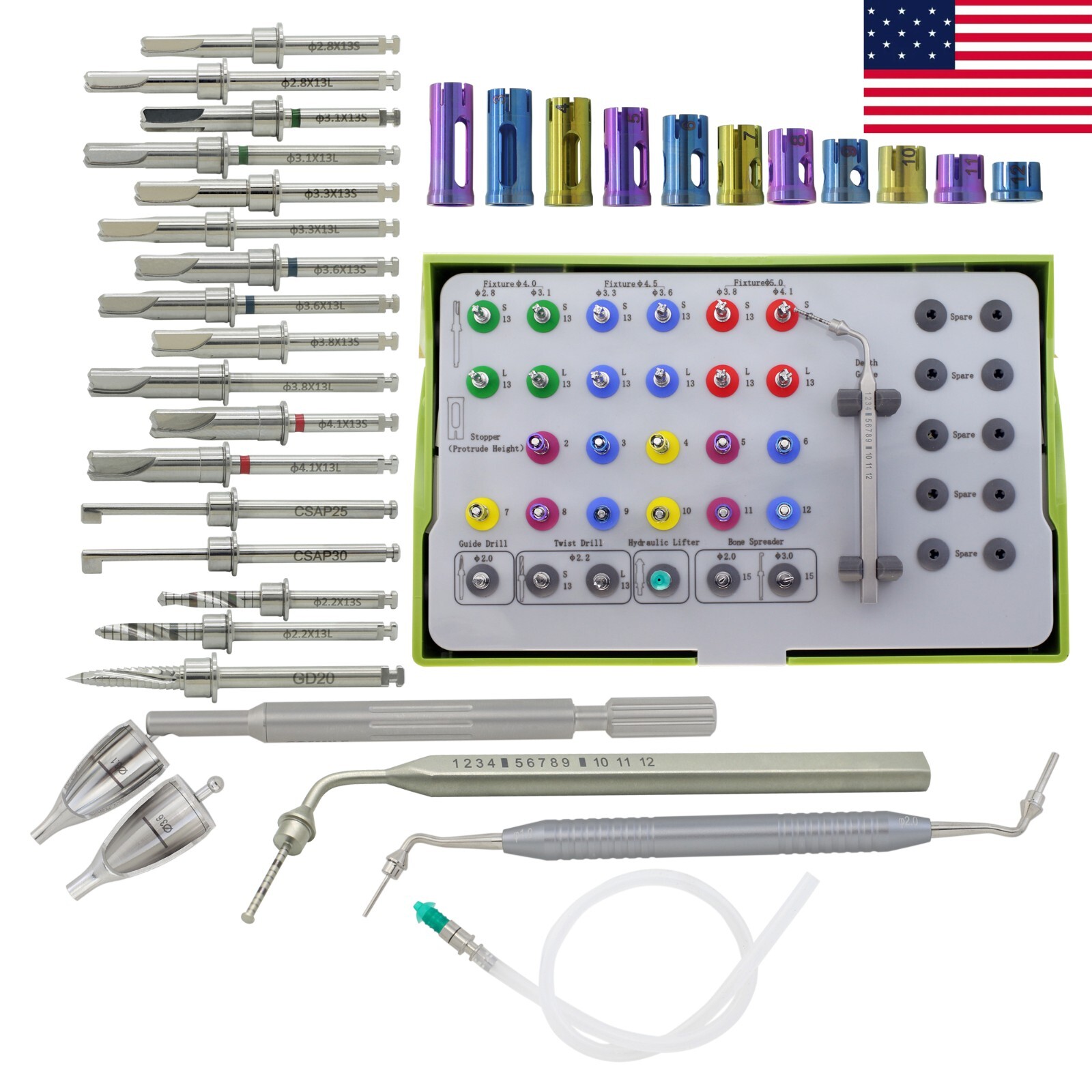 HIOSSEN CAS Implant Sinus Kit Osstem Hydraulic Membrane Lifter Crestal Approach