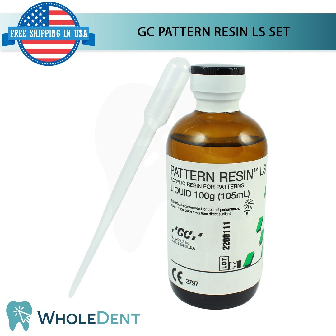 GC Dental Pattern Resin LS Set 100g Powder and 105ml Liquid Acrylic Lab Model