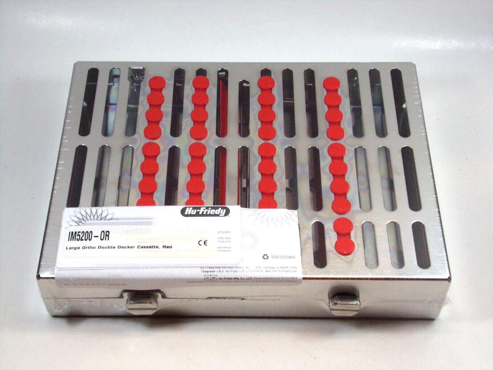 HU FRIEDY Large Double Decker Ortho Red Cassette 6″ x 8″ x 1.5″ | IM5200-OR