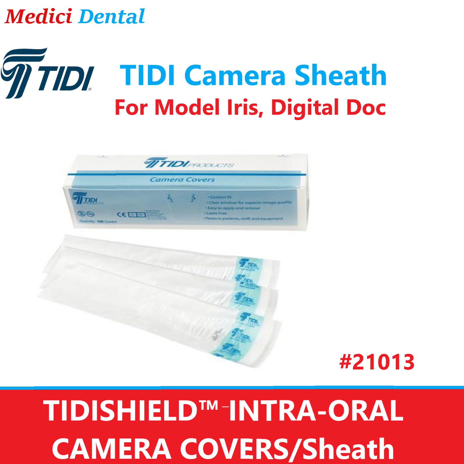 Dental Tidishield Intra-Oral Camera Cover Sheath For Iris Digital Doc, 21013