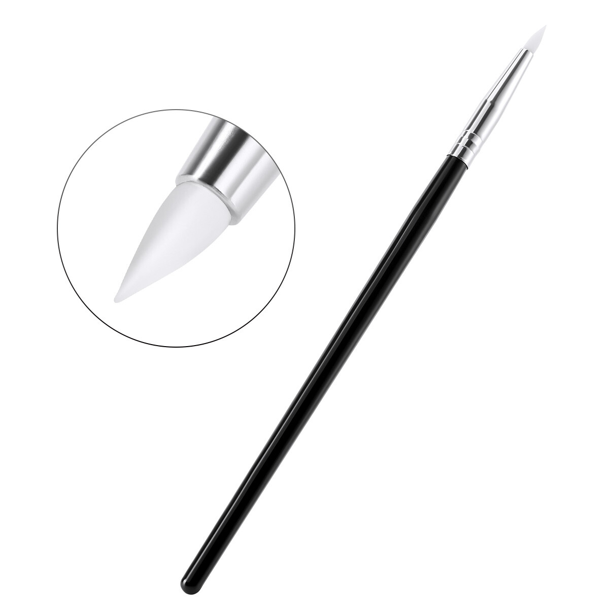 5 Pcs/Kit Dental Composite Silicone Brush Pen Resin Veneer Cement Porcelain Nib