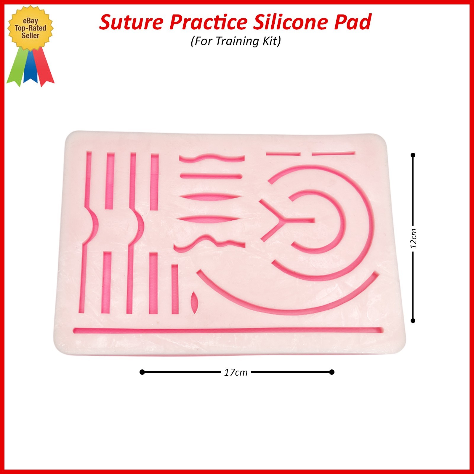 Medical Skin Suture Practice Silicone Pad Wound Simulated Surgical Training Kit