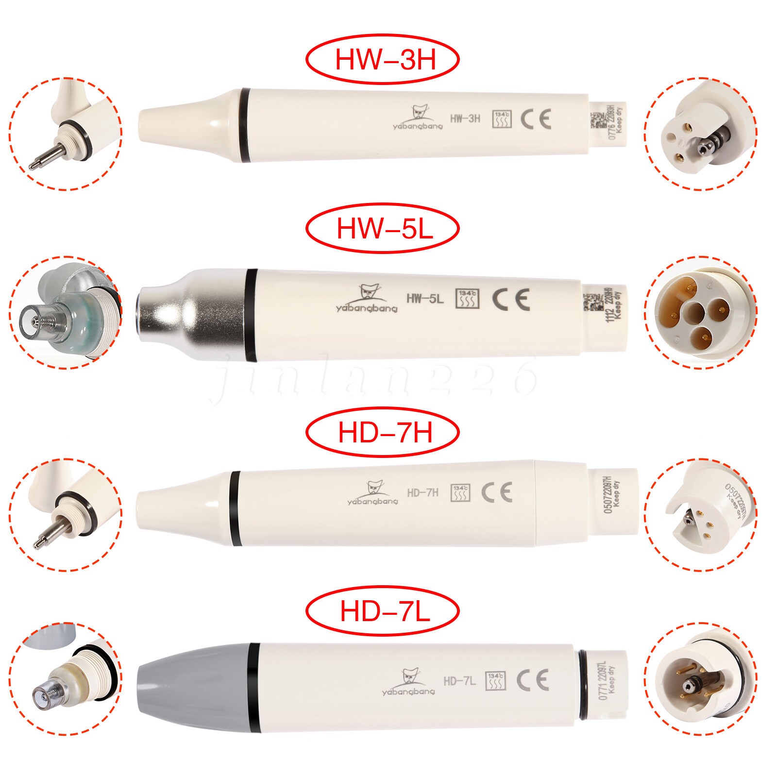 Dental Ultrasonic Piezo Scaler Handpiece LED Fit For WOODPECKER /EMS/SATELEC