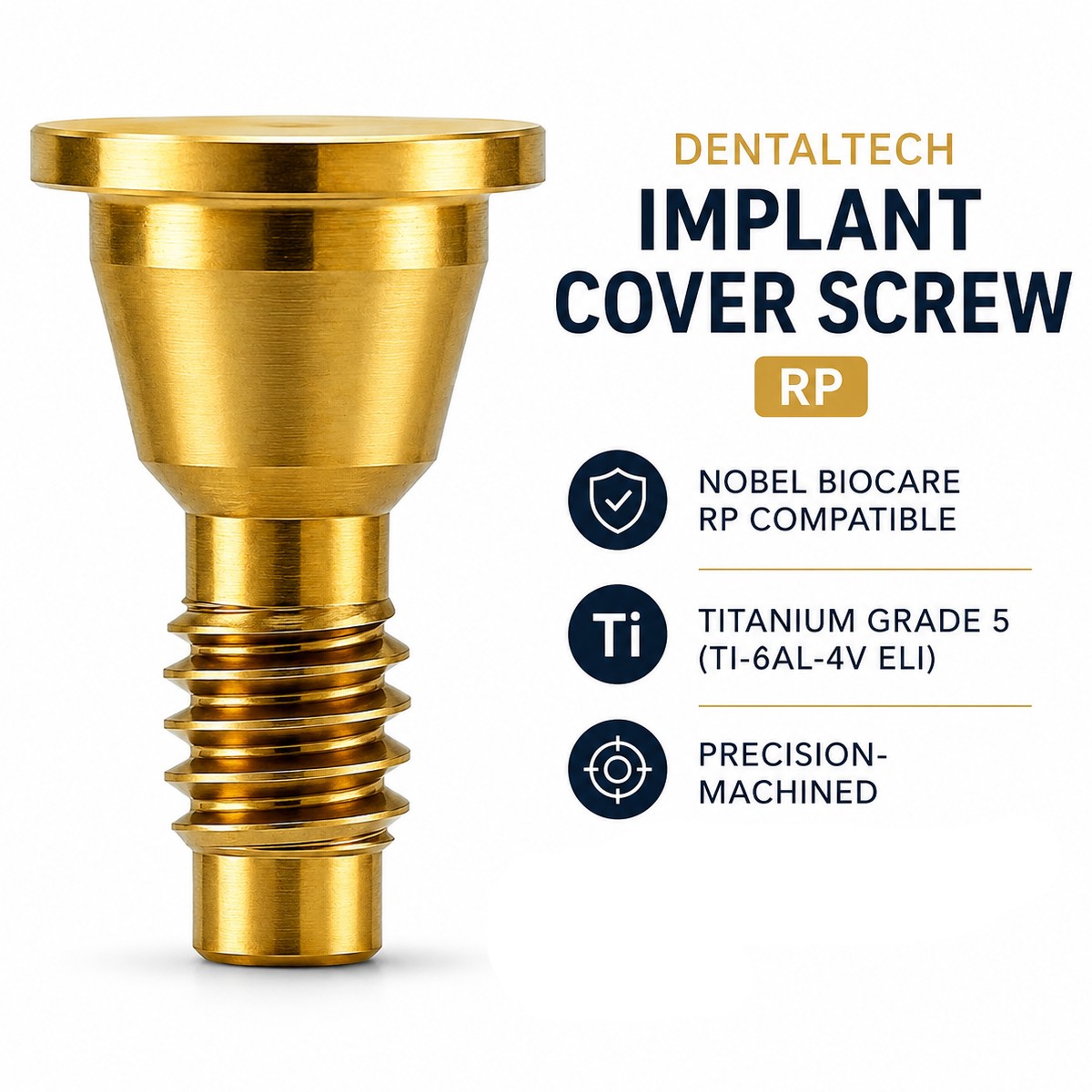 Dental RP NP Healing Abutment Compatible NobelActive Internal Conical Connection