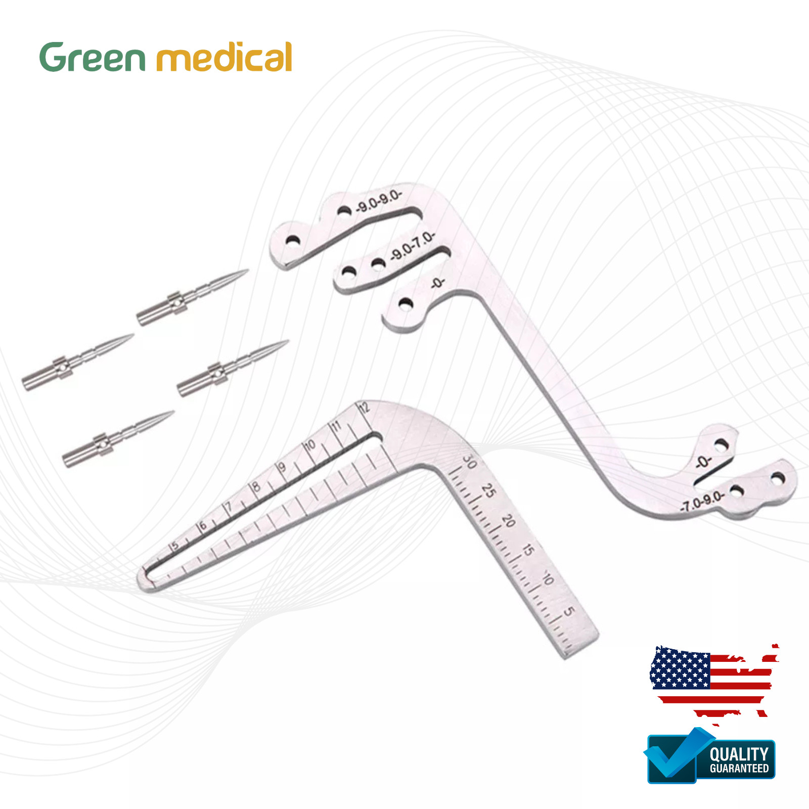 Dental Implant Gauge Surgical Drilling Guide Locator Parallel Depth Pin 5pcs