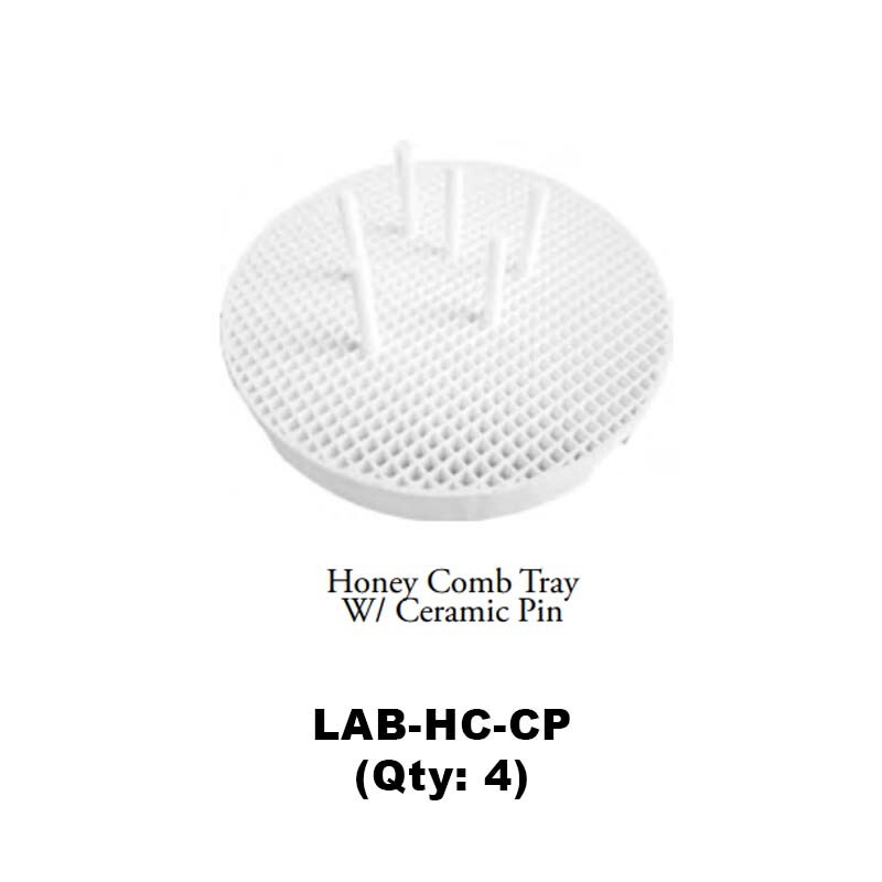 TPC Dental LAB-HC-CP Honey Comb Tray with 6 Ceramic Pins (4 Pack)