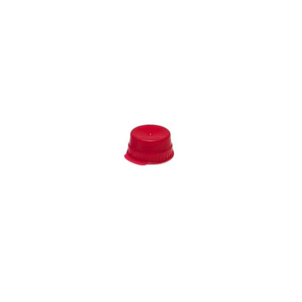 Cap, Snap, 16mm, PE, for 16mm Glass and Evacuated Tubes, Red bg/1000