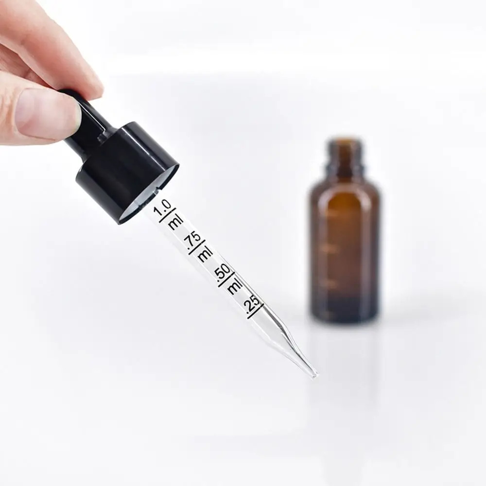 5ml-100ml Empty Dropper Bottle with Scale Reagent Eye Drop Amber Glass Aromather