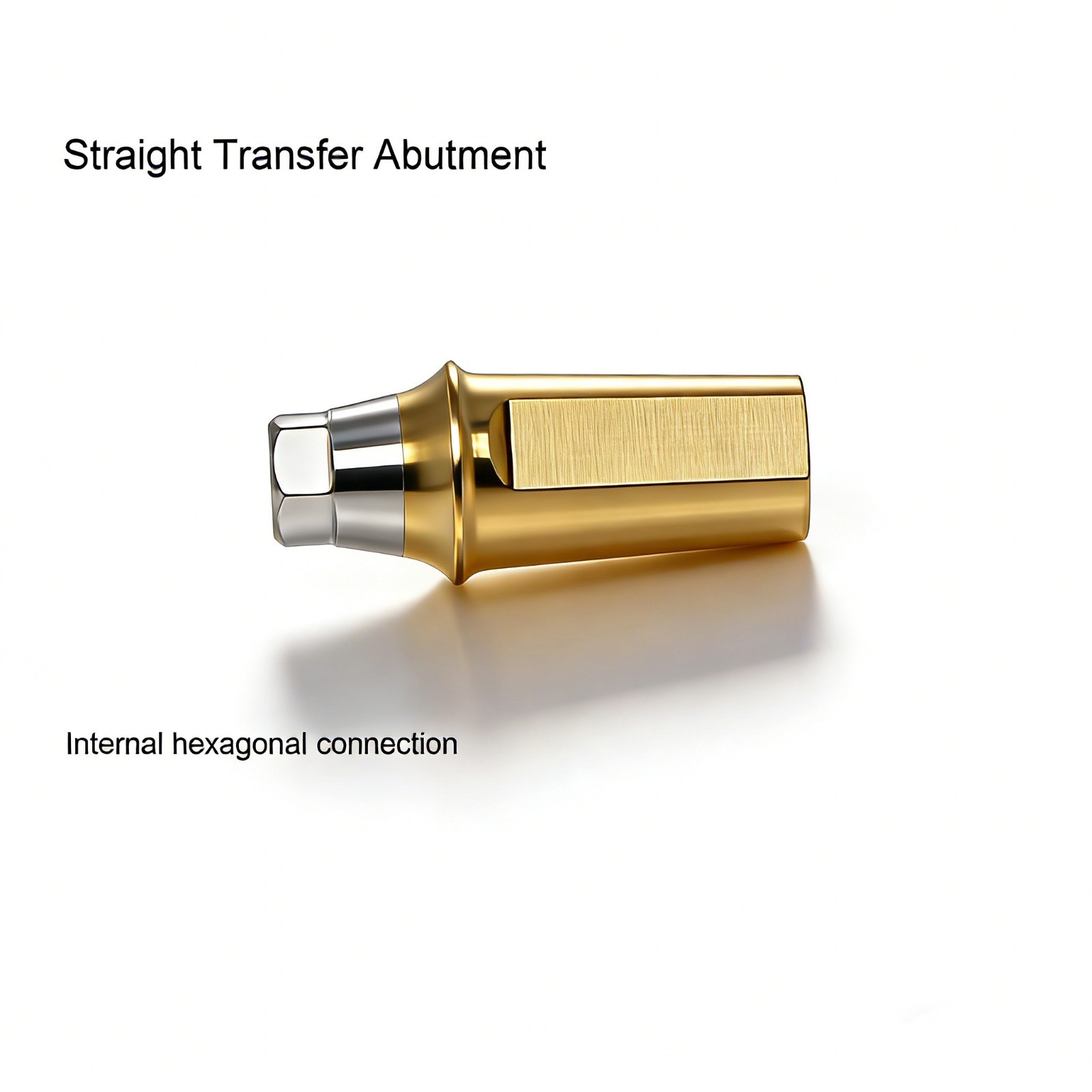Dental Regular Mini Straight Abutment Hex Cemented W/Central screws fit Hiossen