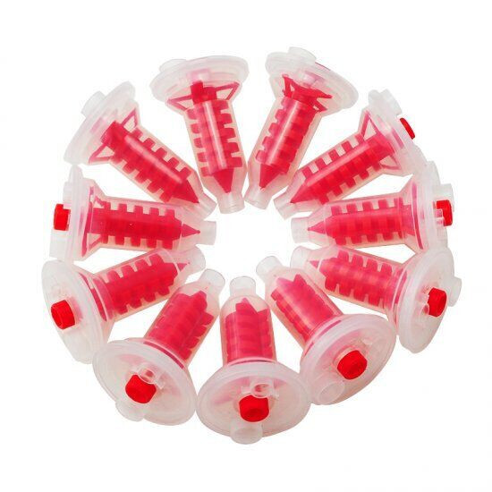 50 Pcs Dental Disposable Impression Red Penta Syringe Intraoral Mixing Tips Tool