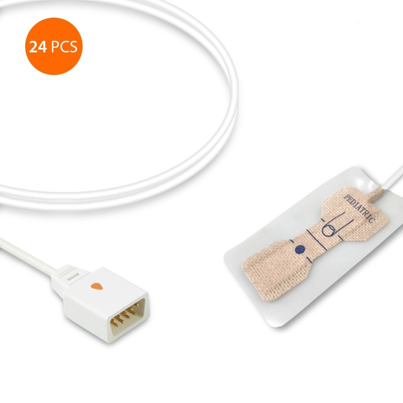 SAS-AP Compatible Pediatric Non-woven Adhesive SpO2 Sensor 0.9m, 24Pcs