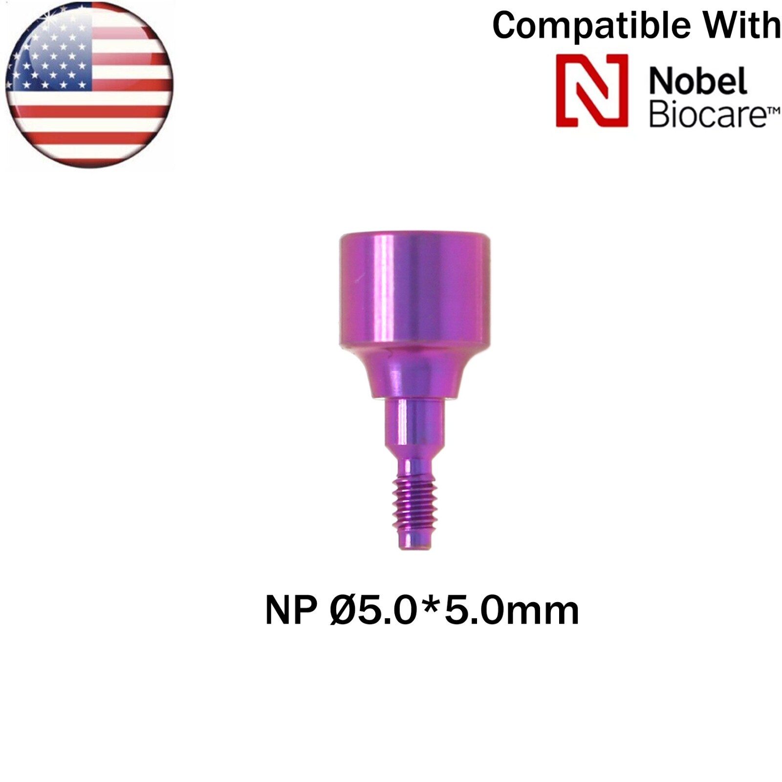 US Dental for Nobel Active Healing Abutments RP NP ∅3.6/5.0/6.0 H3/5/7mm