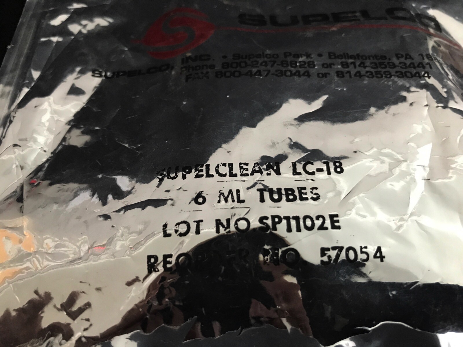 3-Pack SUPELCO Supelclean LC-18 SPE Reverse Phase 6mL Tubes 500mg 57054