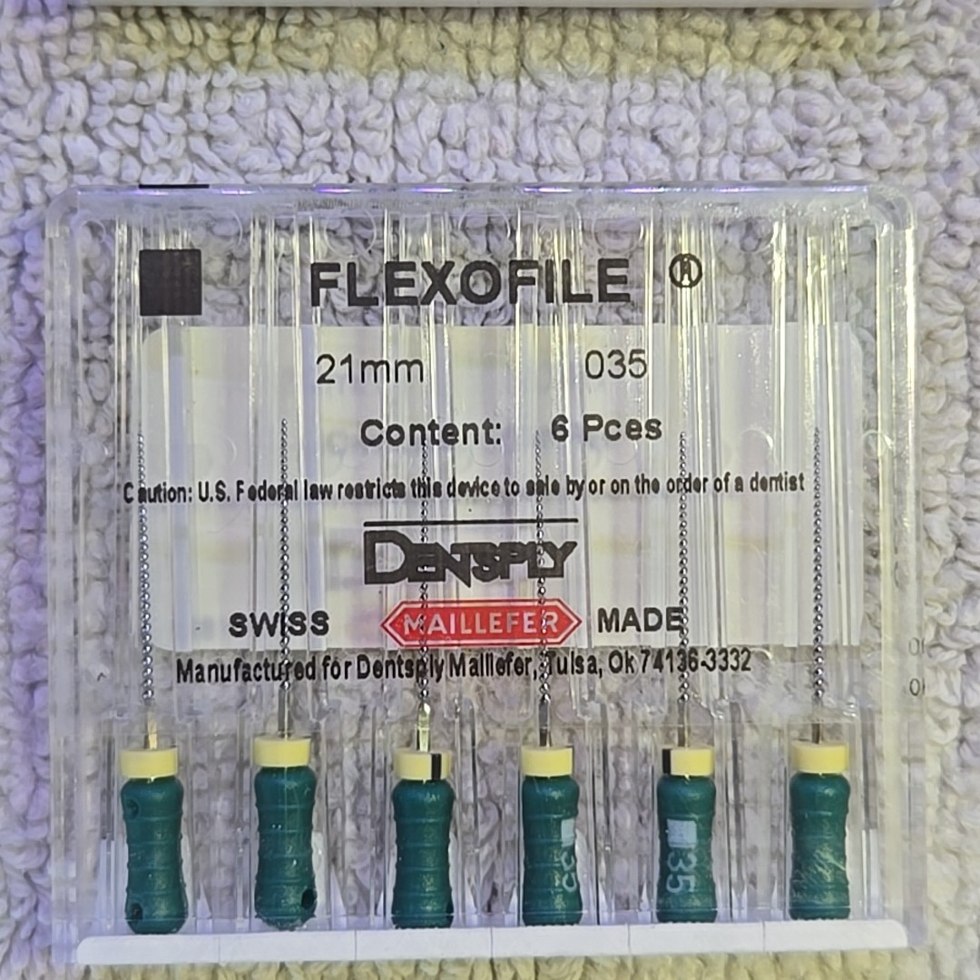 Dentsply Flexofile Endo 21mm 6 SIZES 010 015 020 025 030 035 Sealed **LOT 1**