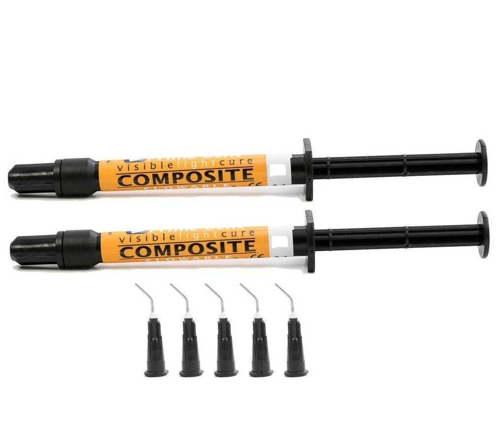 2 x PRIMEDENT Visible Light Cure Flowable Composite 2gm SHADES A2/A3 free ship,