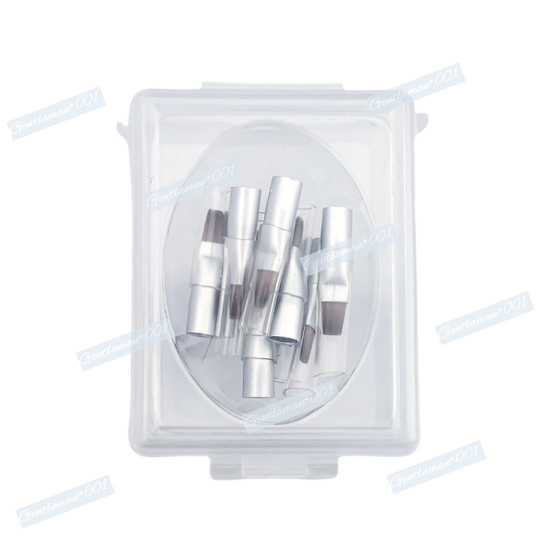 Dental Resin Brush Pen Replaceable Brushes Tips Straight Curved Head Mini Micro