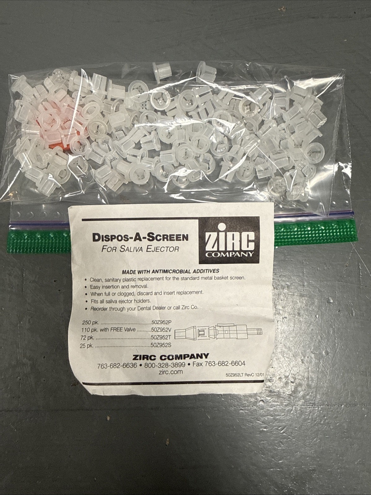 Zirc Dispos-A-Screen disposable saliva ejector screens 107 Pieces