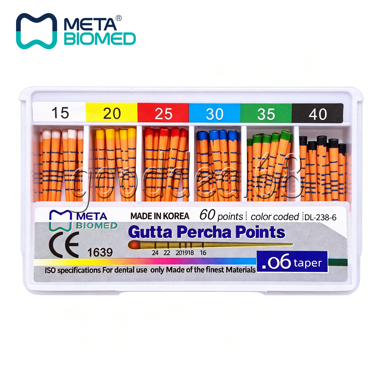 Dental Endodontic Gutta Percha Points Taper .02 .04 or .06, 120 or 60/pk,#15-40
