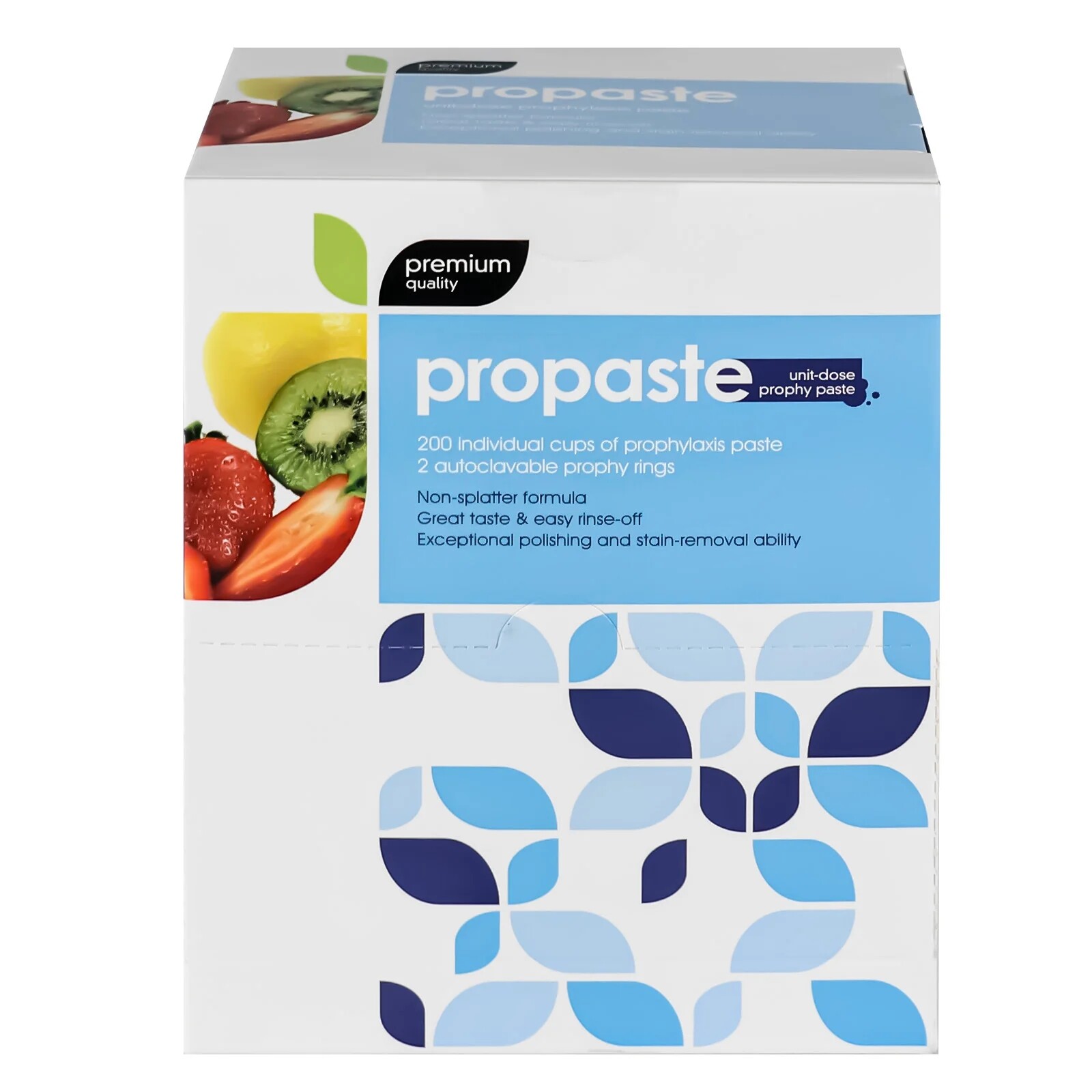 Dental ProPaste Prophy Paste with 2 Plastic Autoclavable Prophy Rings 200 Units