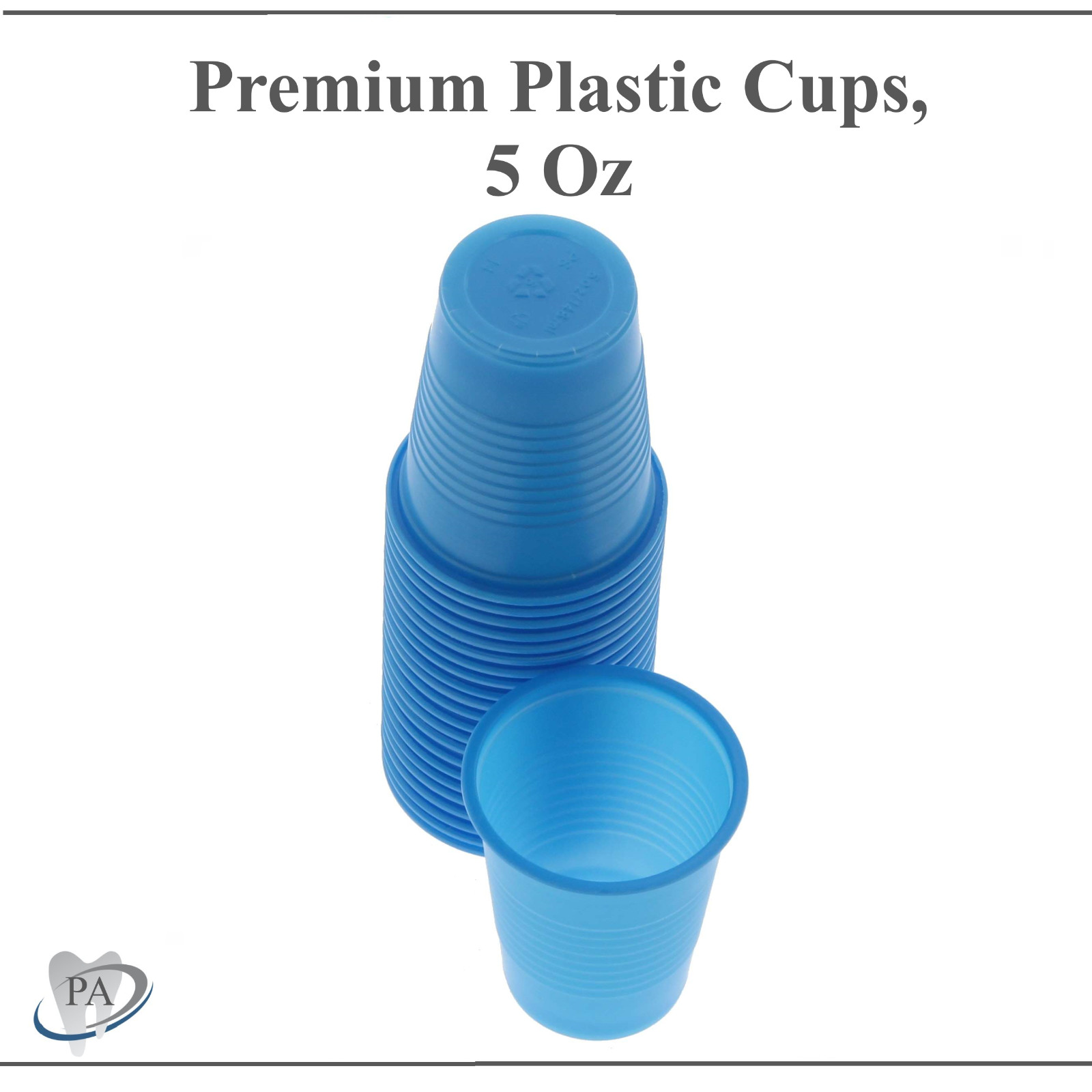Dental PAtient Disposable Plastic Cups 5oz, Rolled design, Double Coat, 1000/cs