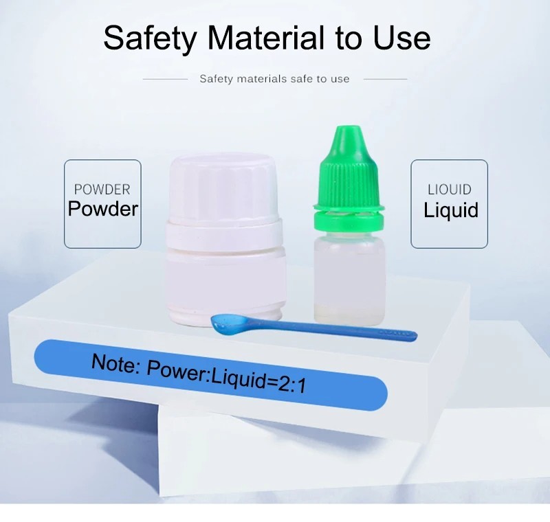 Dental Cement resin glue Tooth Filling Fixation Powder Liquid Zinc Phosphate Set
