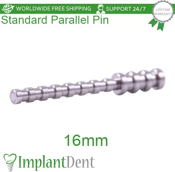 Dental Standard Parallel Pin D-1.6mm L-10mm, 16mm Stainless Steel Tool