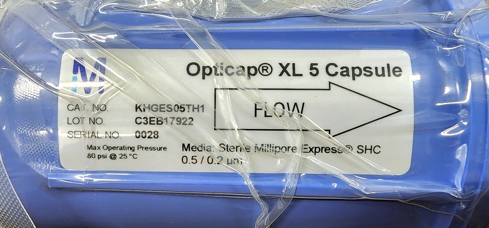 Millipore KHGES05TH1 Opticap XL 5 Capsule Express SHC 0.5/0.2µm Sterile
