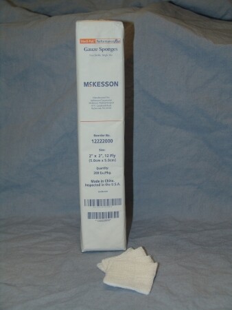Gauze Sponge Medi-Pak Performance Plus Cotton Gauze 12-Ply 2X2in Pack of 200